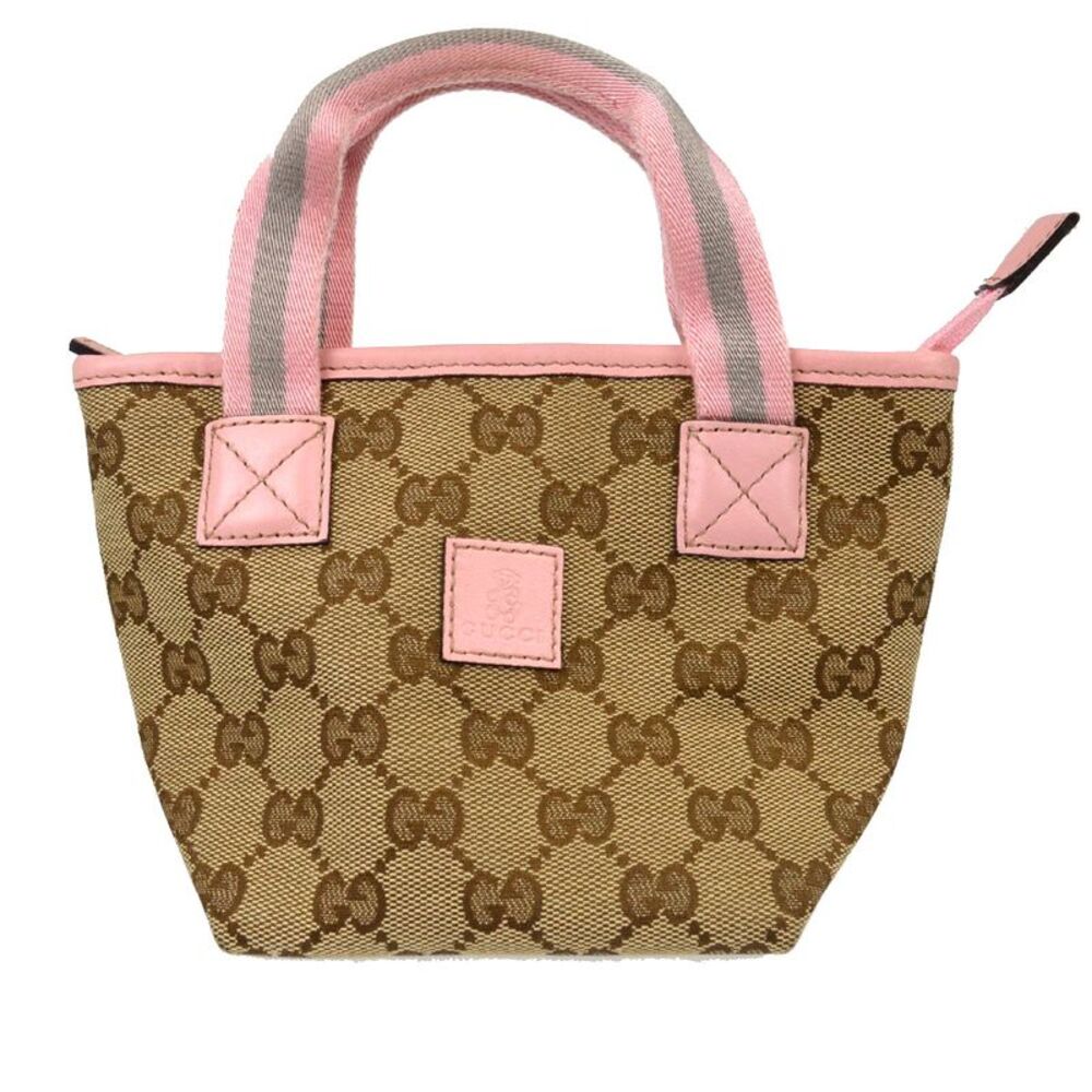 Gucci Kid's Web Gg Canvas Beige Canvas Tote Bag Bag